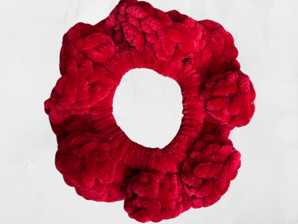 Rød scrunchie